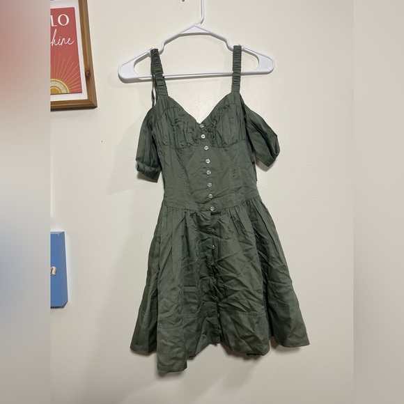 Anthropologie Off-The-Shoulder Linen Mini Dress - Picture 5 of 6